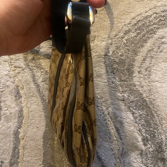 Gucci Beige/Brown Guccissima Patent Leather Abbey D-Ring Crossbody Bag - Picture 3 of 8